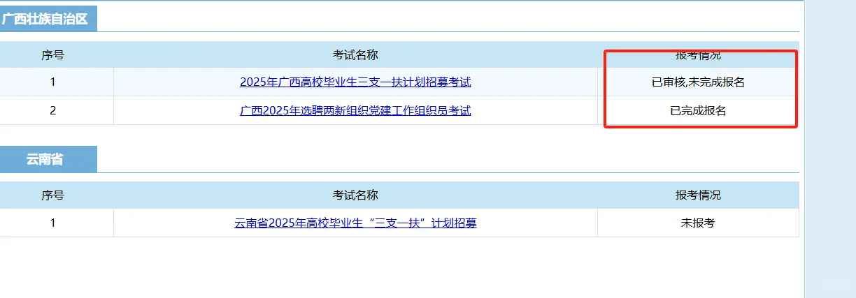 三支一扶,笔试未确认