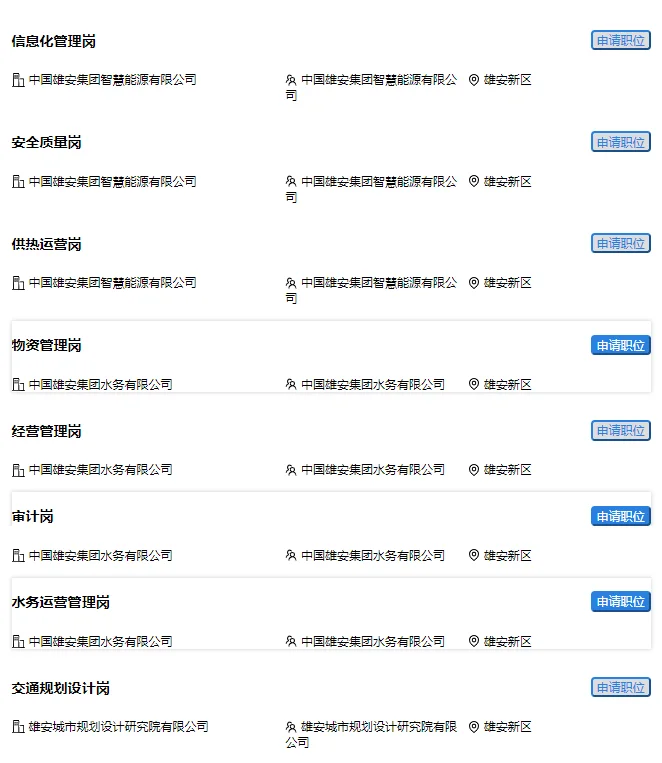 中国雄安集团招聘暑期实习生50名✅