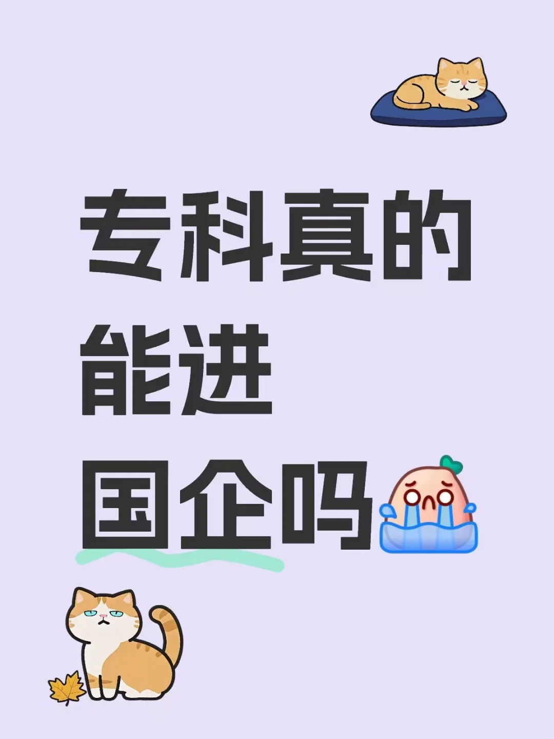 专科也能进国企吗?当然啦!