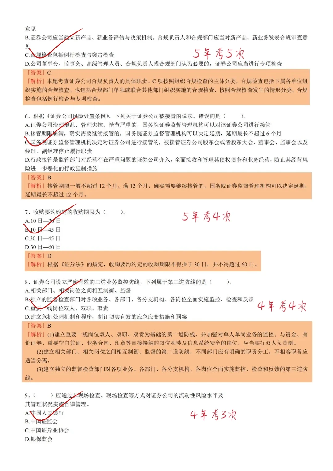 友情提醒，周六证券从业，就考这6页纸