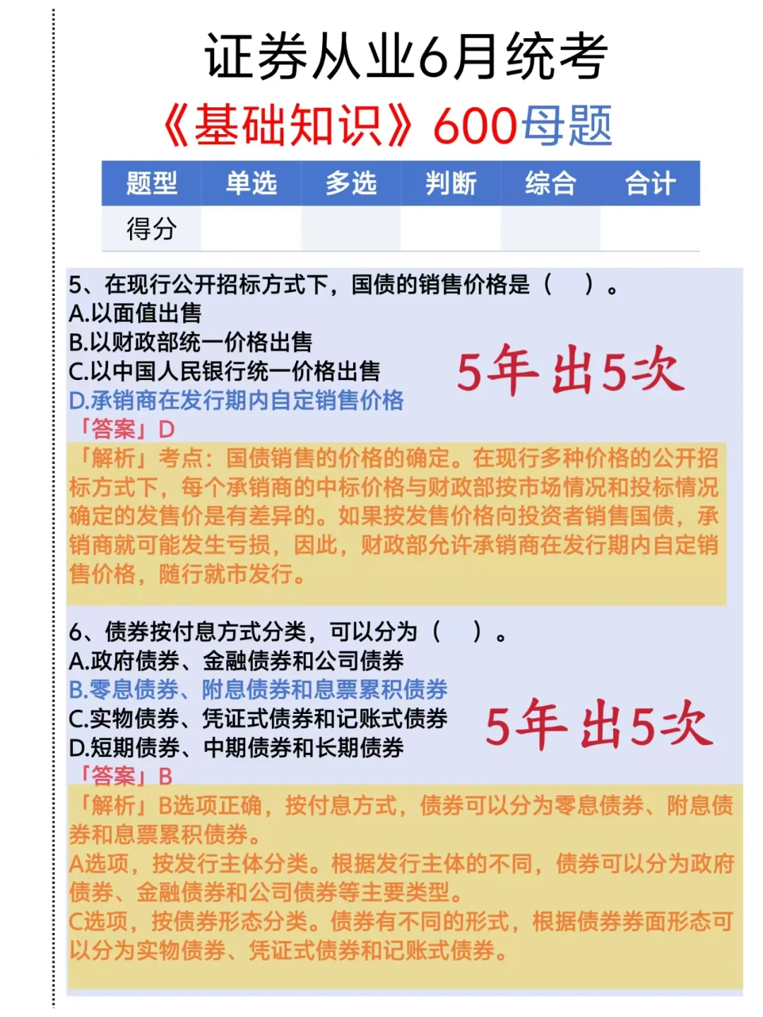 证券从业不急了，就这600道，熬夜背吧！