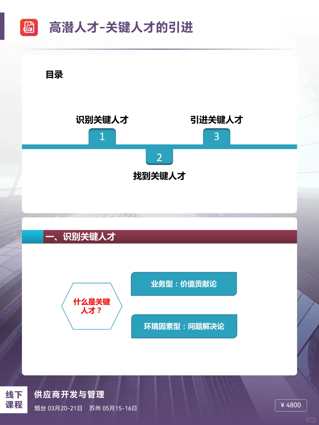 关键人才的引进
