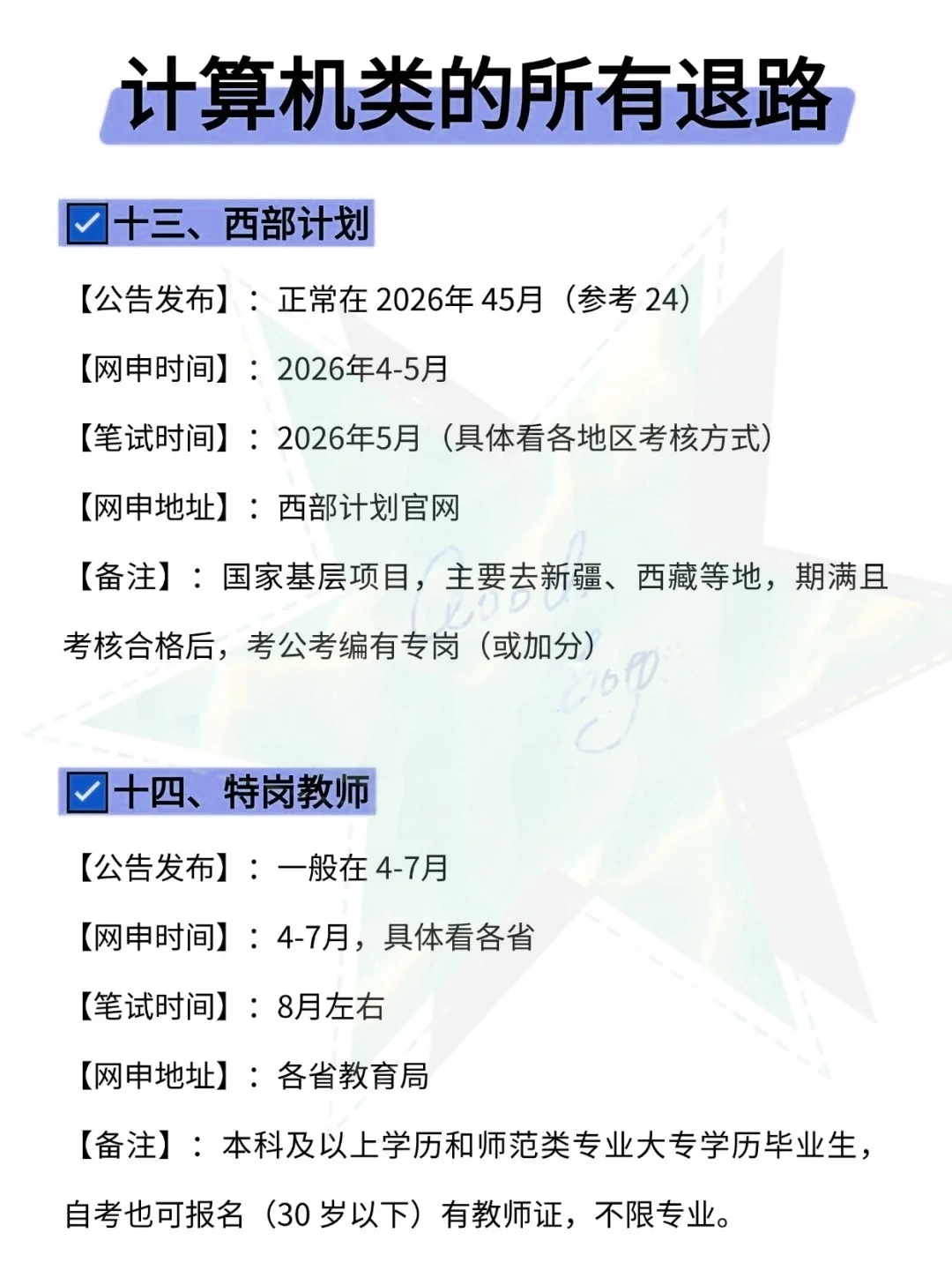 计算机类同学的所有退路!!!