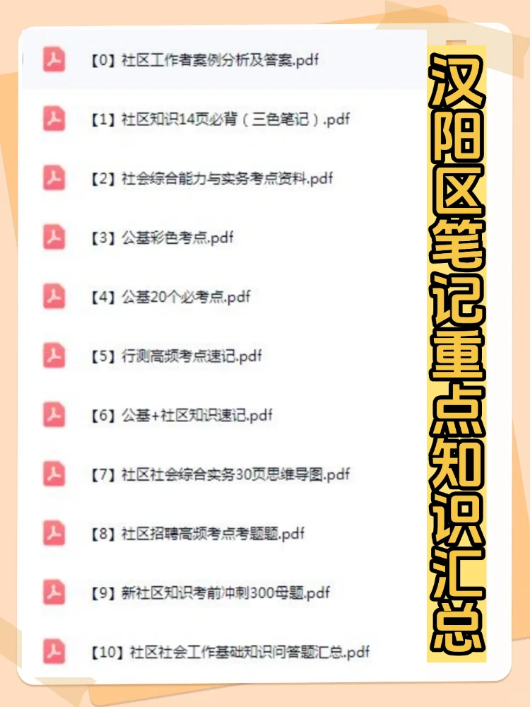 2025武汉汉阳区社区工作者招聘考试备考资料