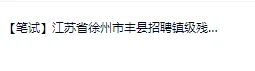 2025江苏省徐州市丰县招聘镇级残联专职委员