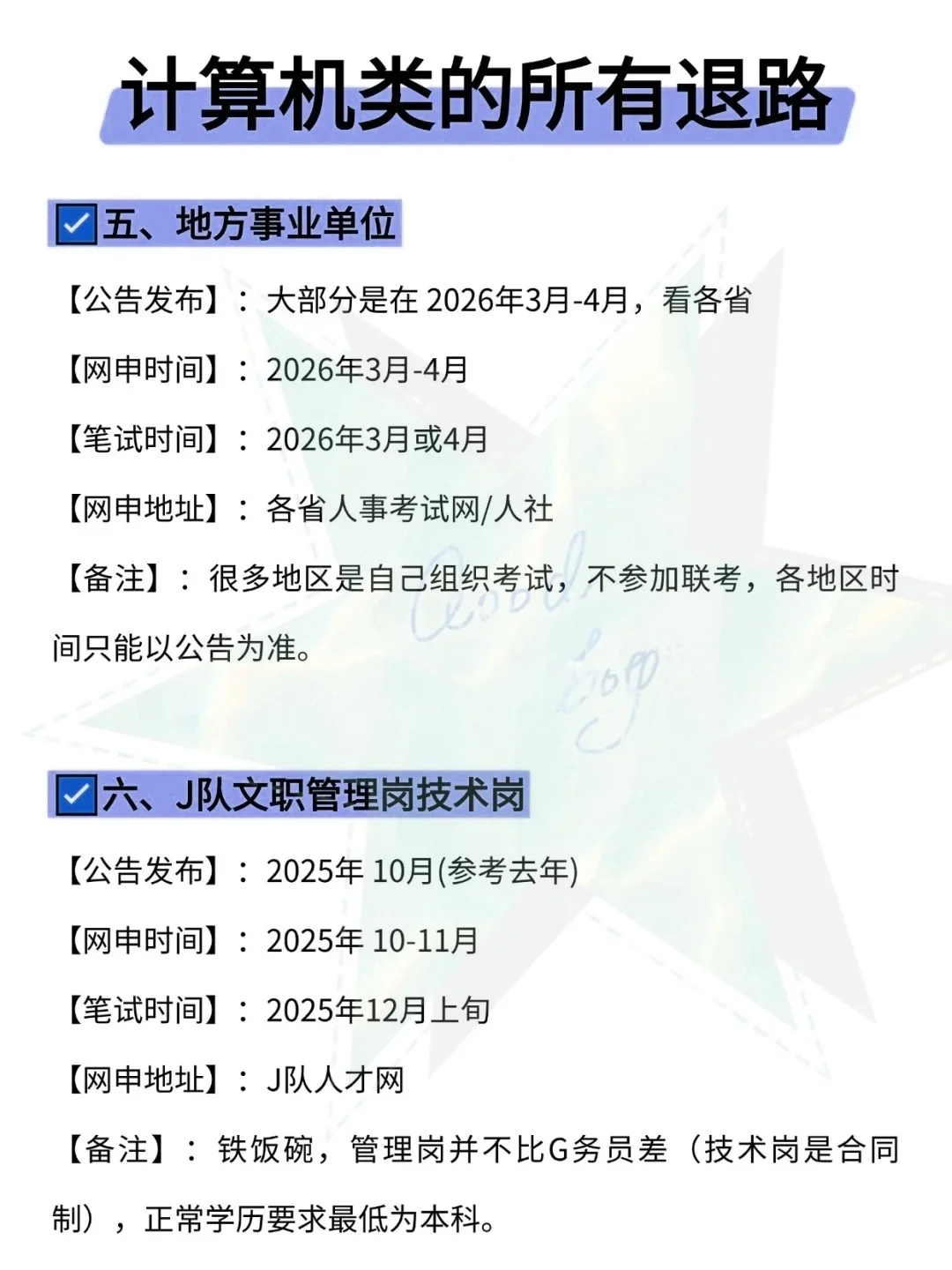 计算机类同学的所有退路!!!