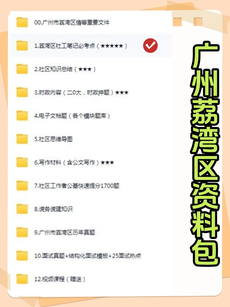 2025广州荔湾区社区工作者招聘考试备考资料