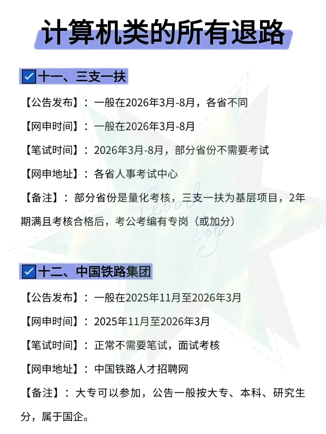 计算机类同学的所有退路!!!