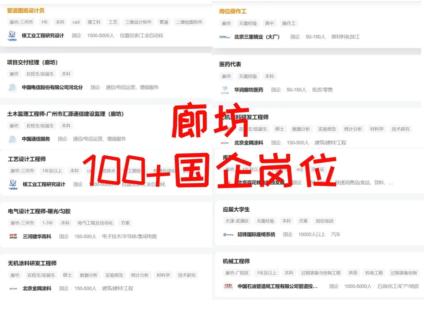 6月廊坊国企岗位你都投了吗?