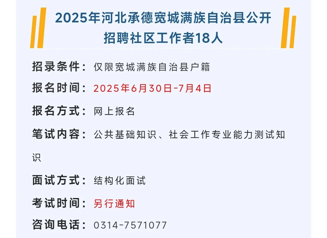 社区工作者招聘！