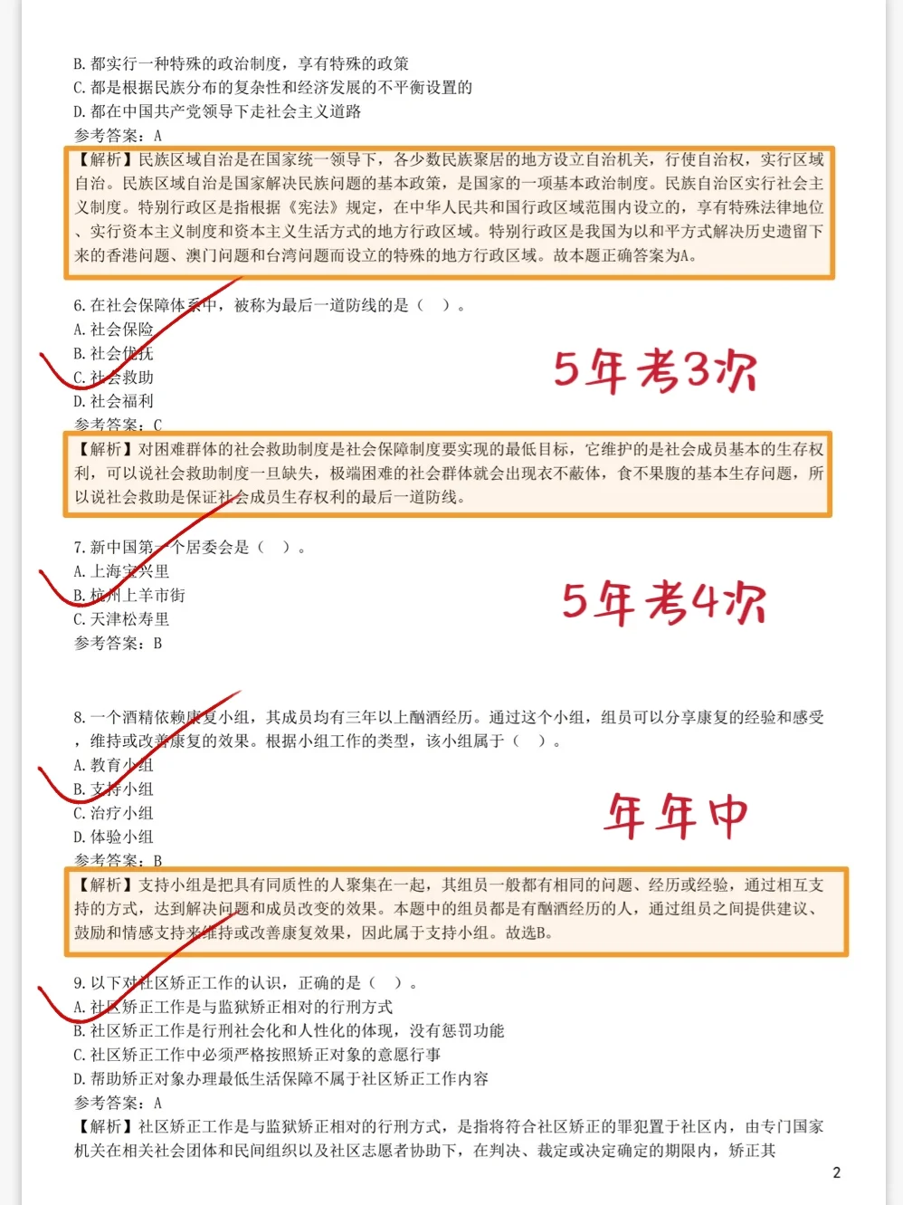 社区招聘真的很水，别裸考，就背这6页纸