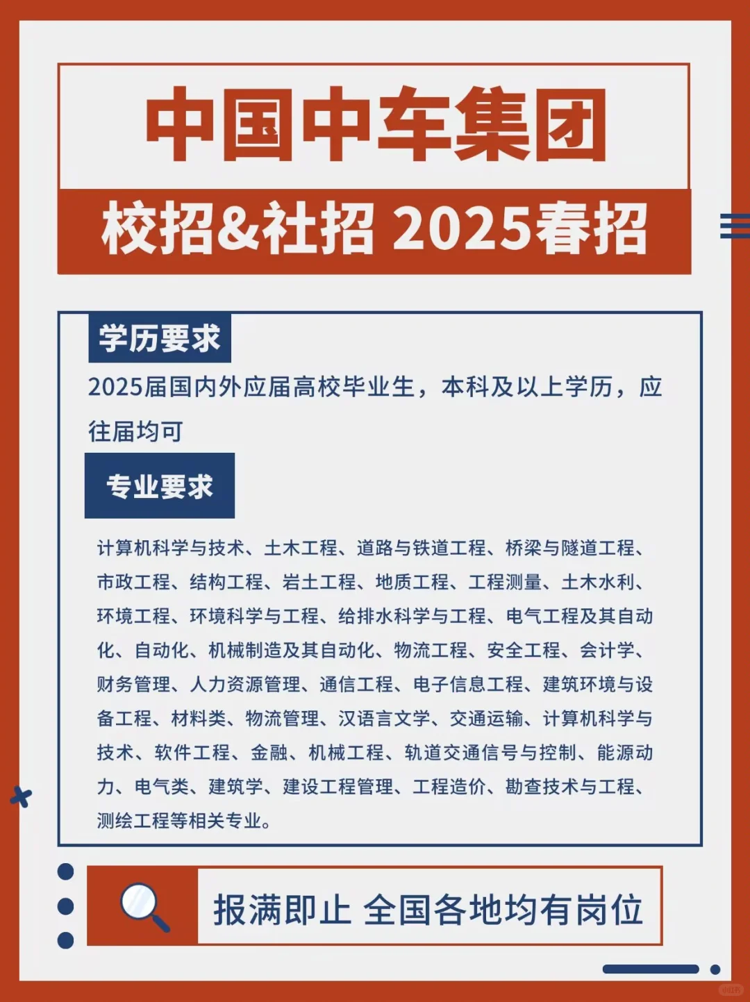 中国中车集团 校招&社招 2025届 火热开启中