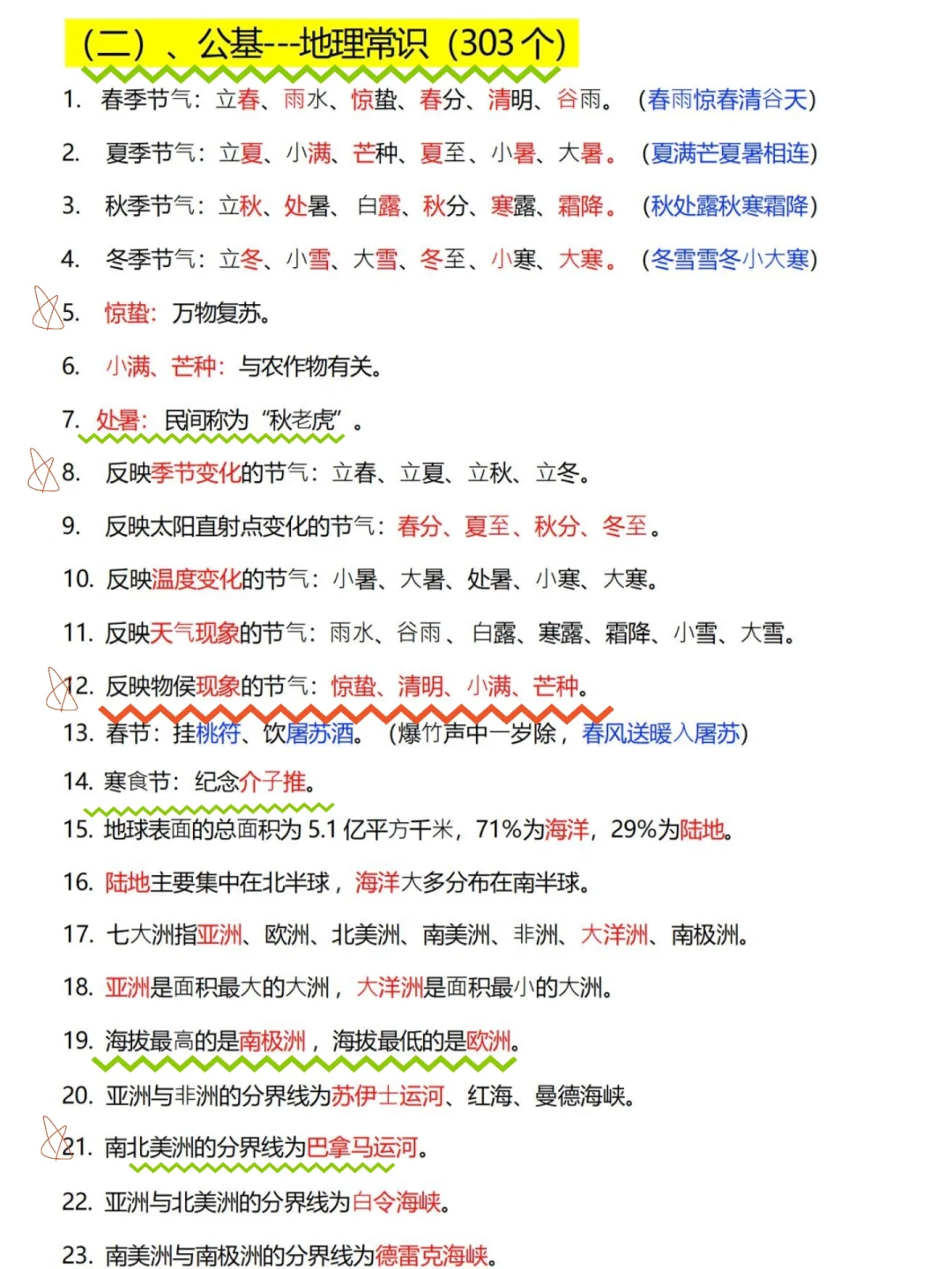 25年新版公基知识汇总！3387个核心考点！