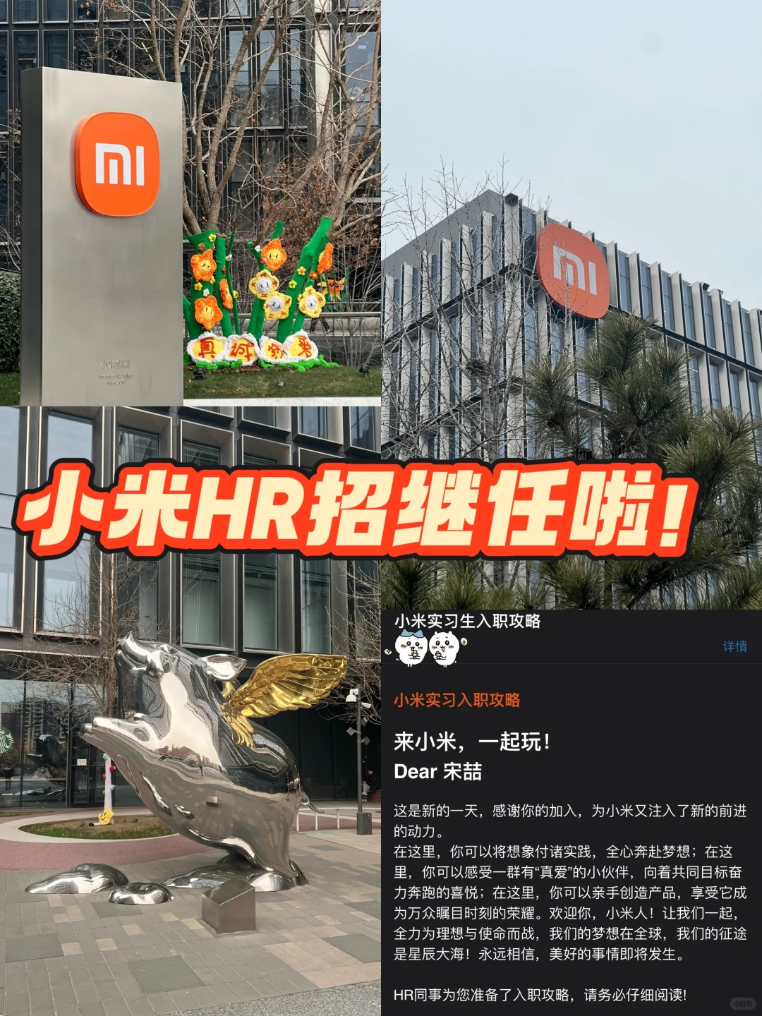 小米实习急招继任!下周到岗