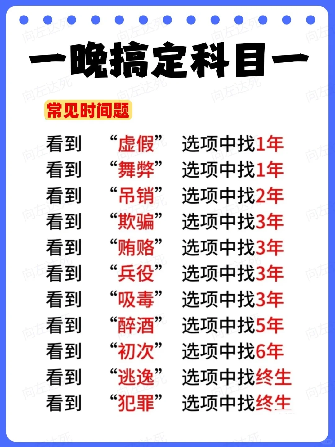 科目一这样里记，也太太简单了吧！！！！