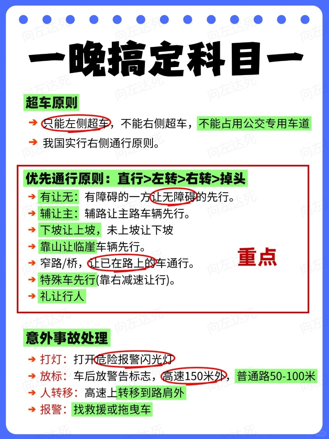 科目一这样里记，也太太简单了吧！！！！
