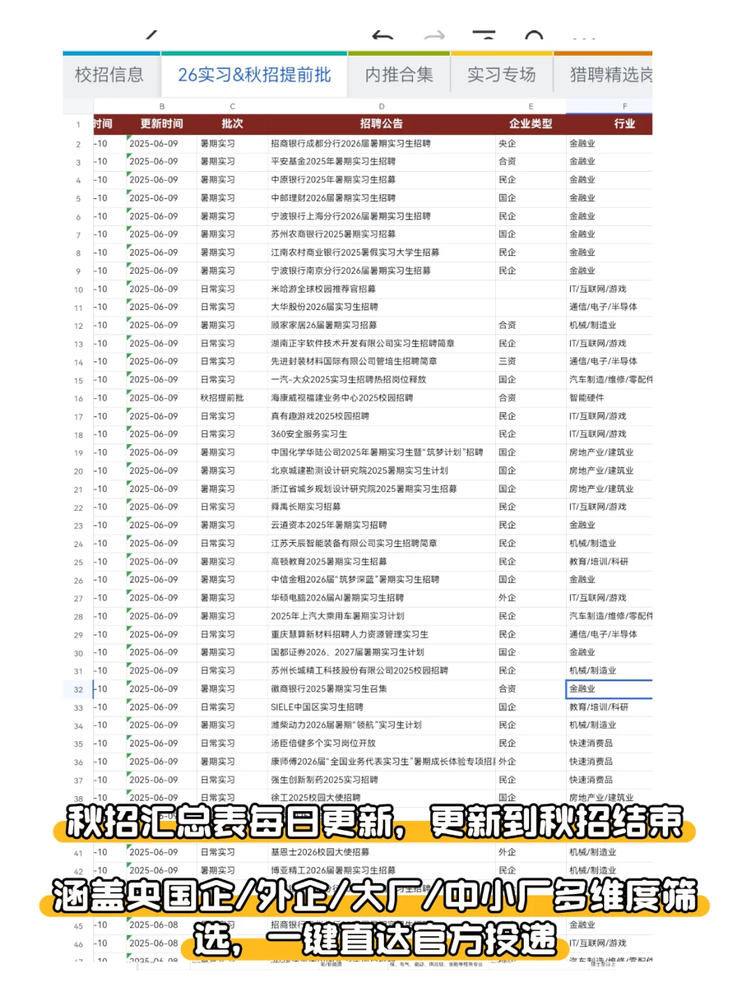 终于把免笔试秋招给投完了✌️