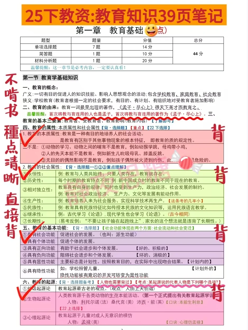 高中数学教资笔试》三科重点.考点知识汇总