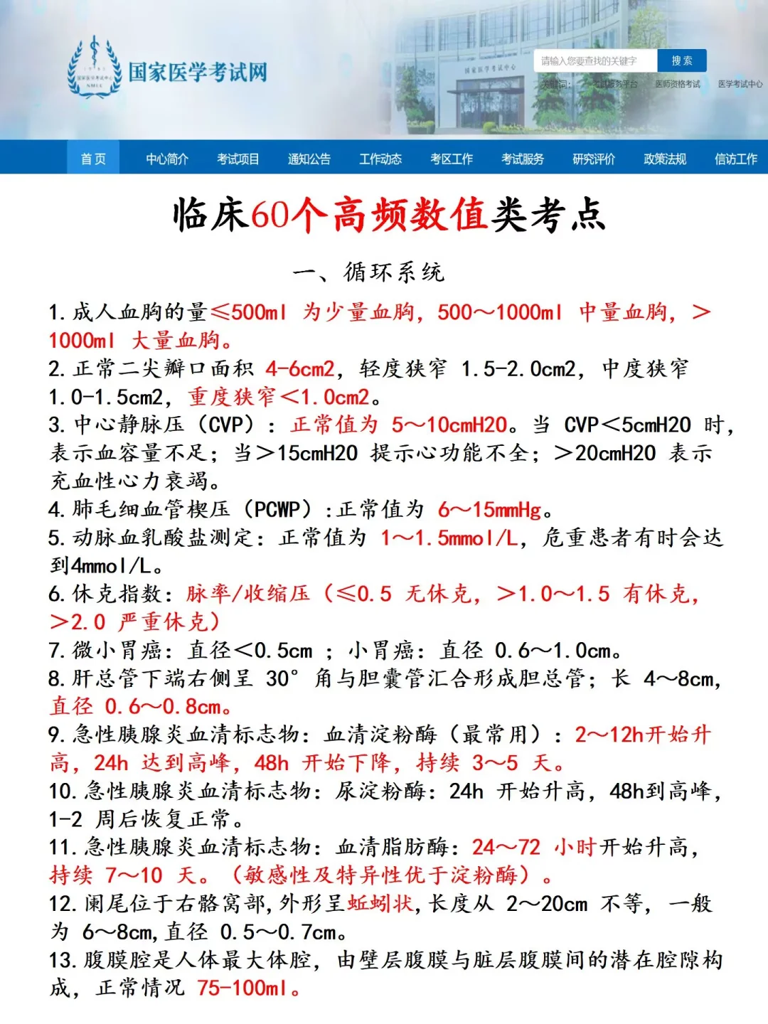《临床笔试》重点笔记，不用啃书就背这12页