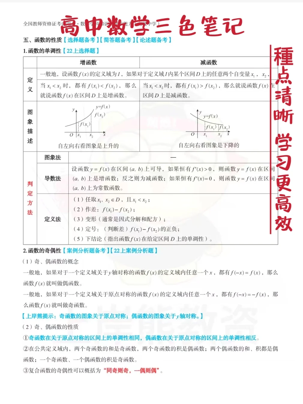 高中数学教资笔试》三科重点.考点知识汇总