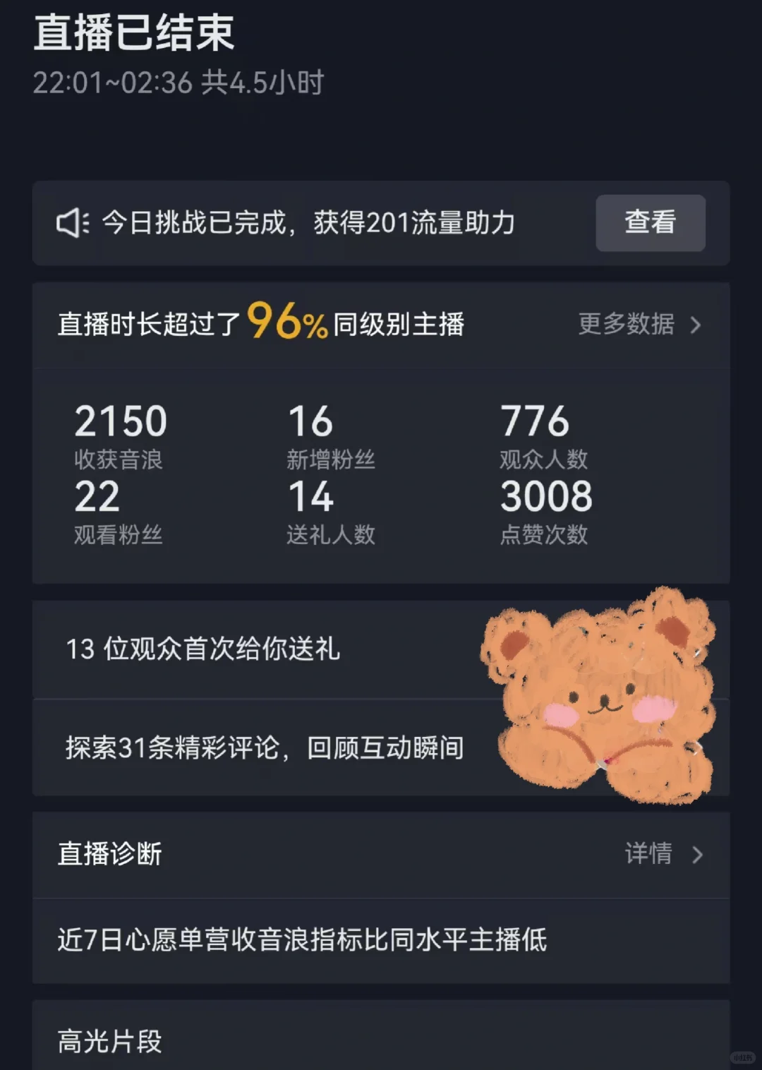 新人主播第七天，emo了……