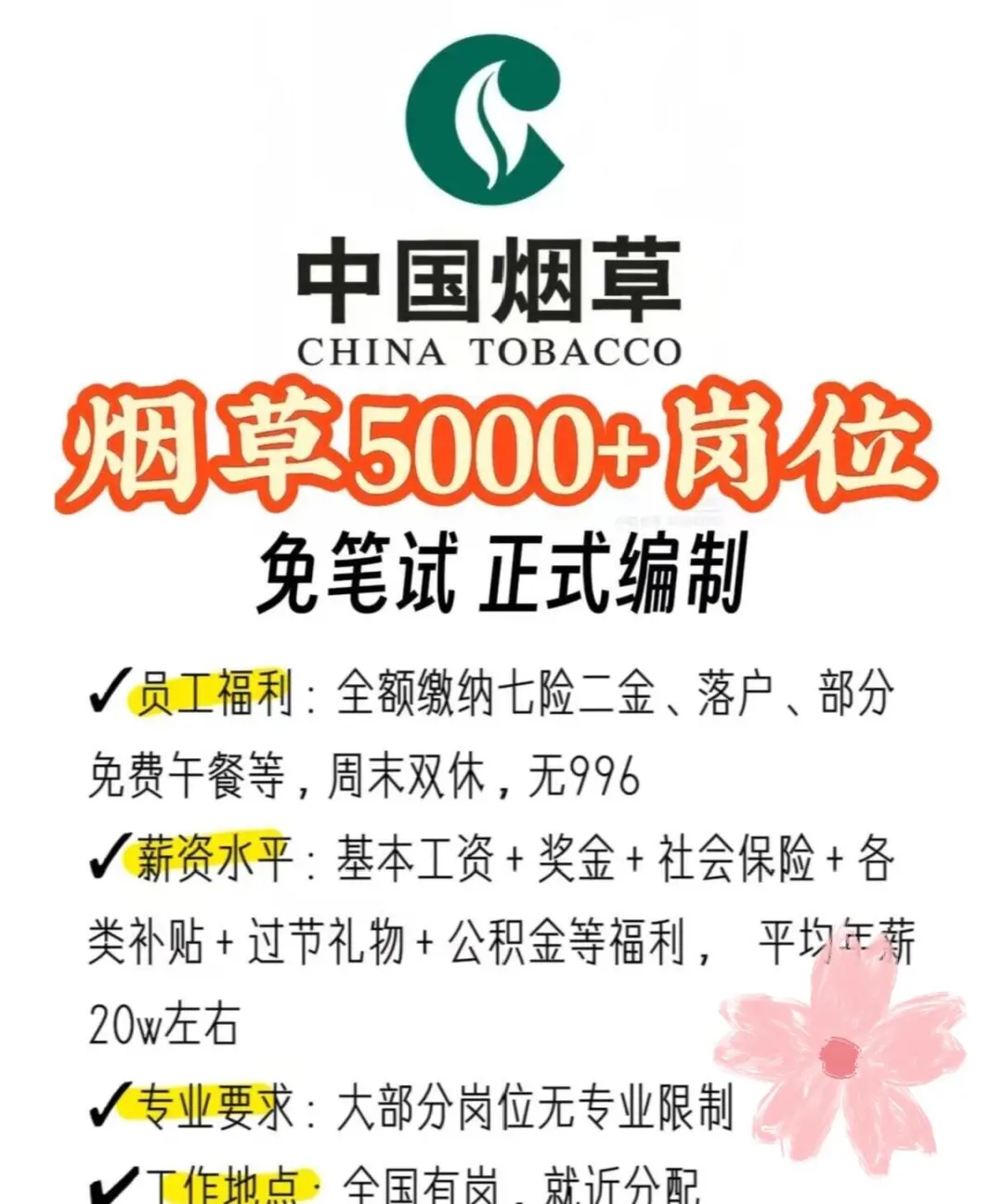 7月份#烟草局央#国企有没有愿意来!