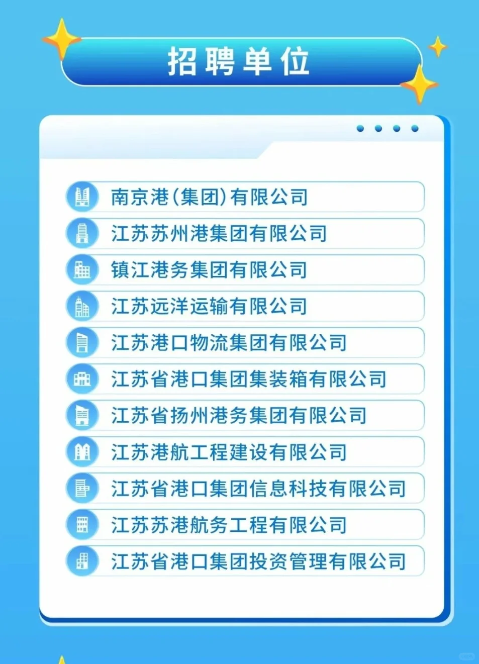 江苏省港口集团25年社会招聘开始
