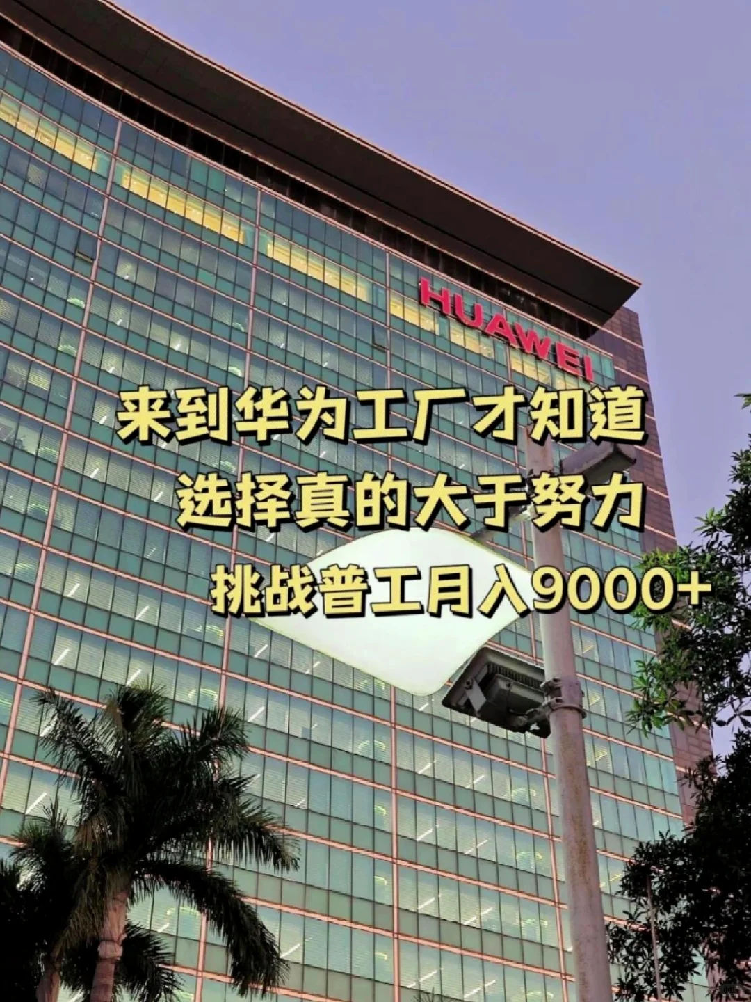 华为新厂区招聘 条件不限