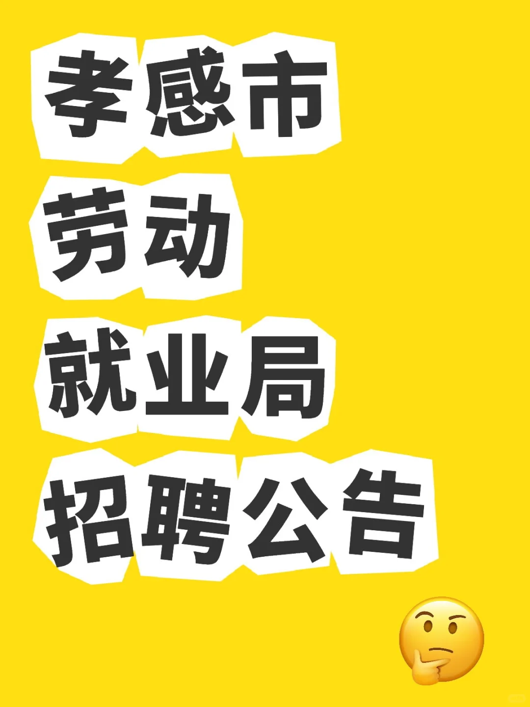 孝感市劳动局招聘公告
