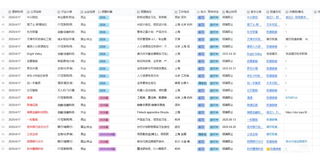 26届暑期实习时间表！转正=秋招压力清零