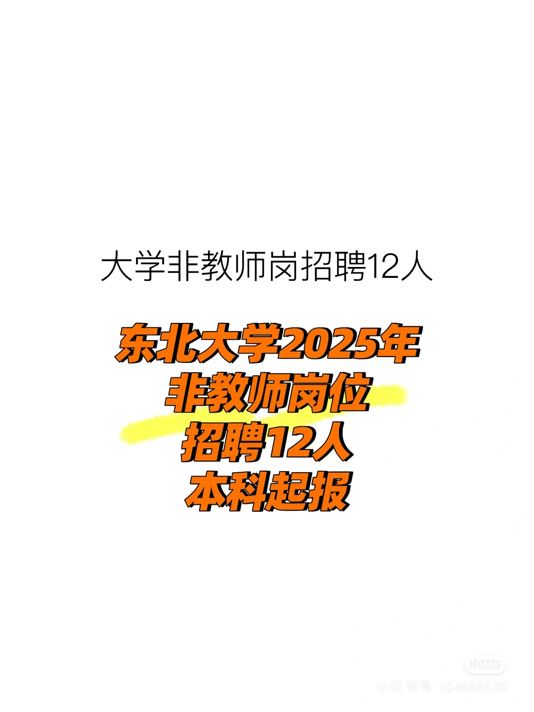 东北大学2025年非教师岗位招聘12人
