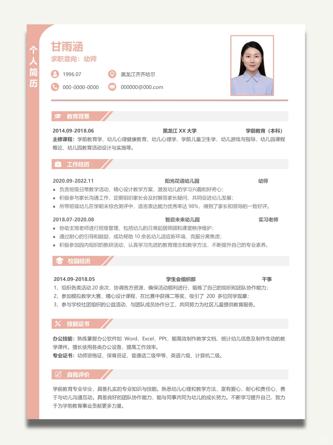 一眼就被HR看中的简历