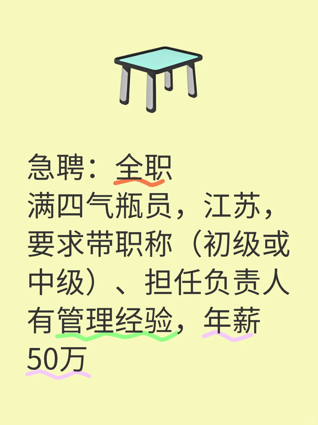 气瓶员，取证满四