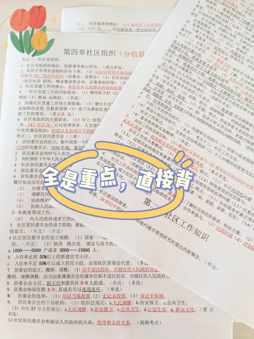 社区招聘，去年都说压的准，今年应该也不错