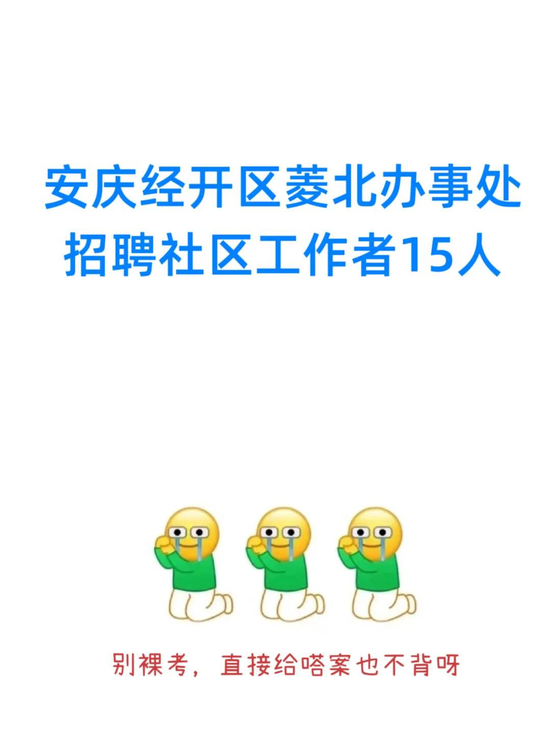 2025安庆经开区招聘社区工作者15人