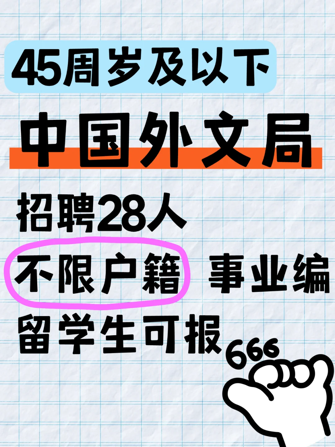 不限户籍 中国外文局招聘28人 45周岁以下!
