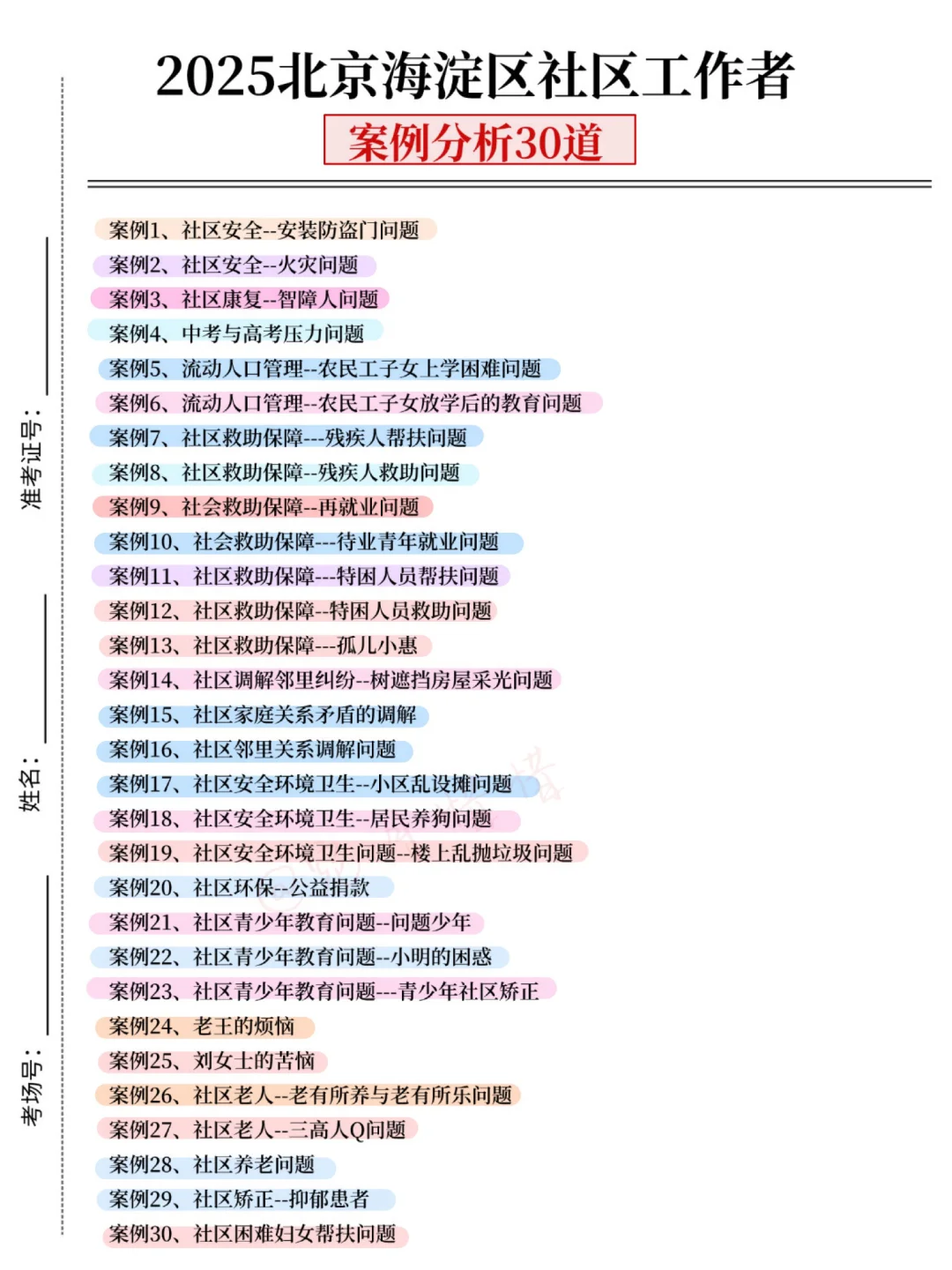 假如从7.4开始准备北京海淀社工（上班版)