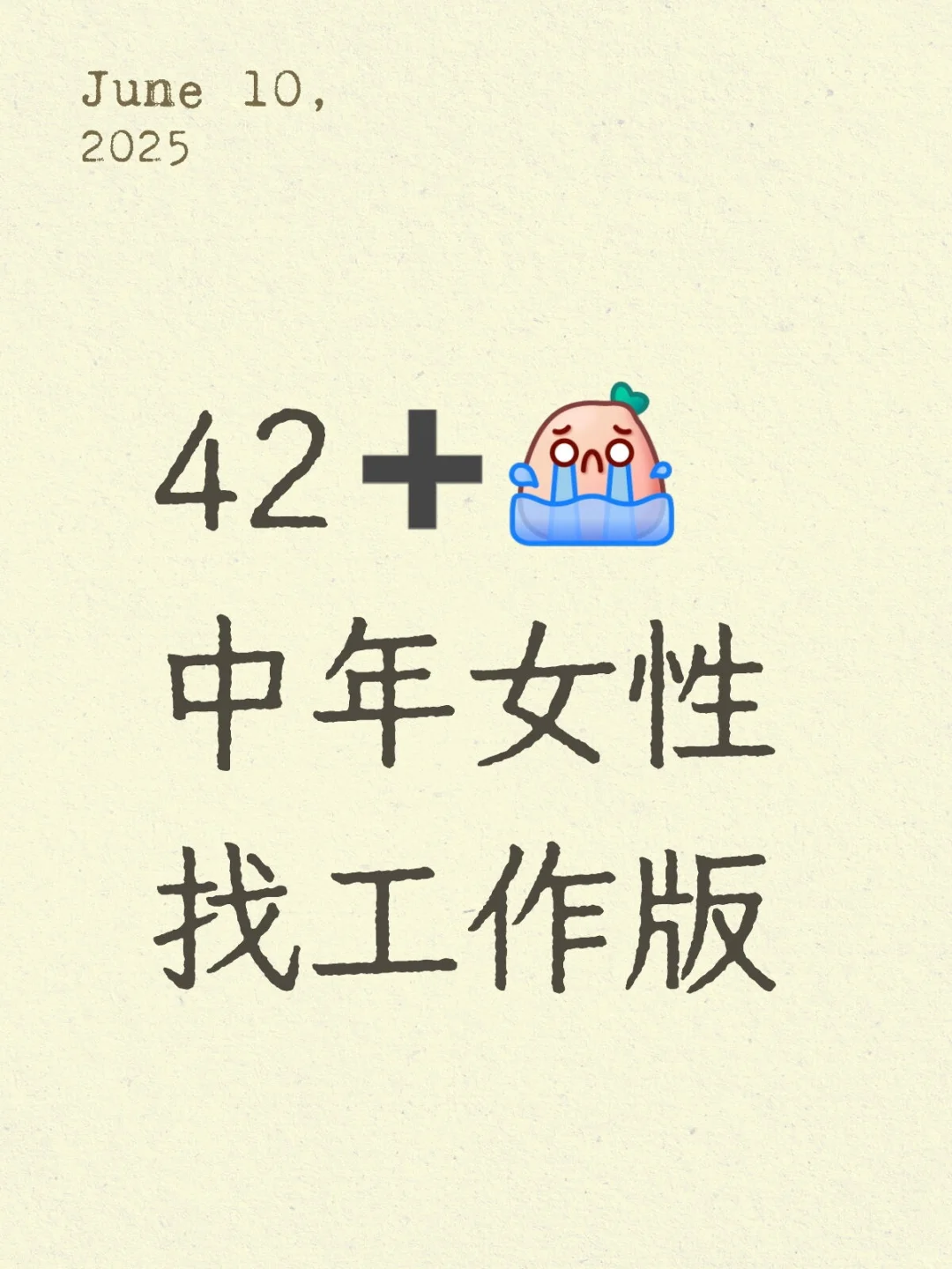 42➕中年女性找工作版