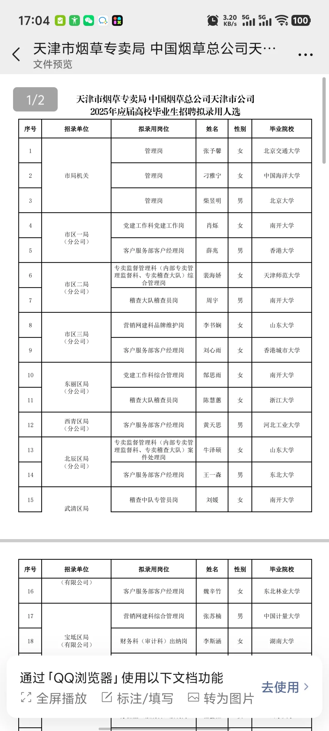 【公示】25年天津烟草专卖局中国烟草总公司