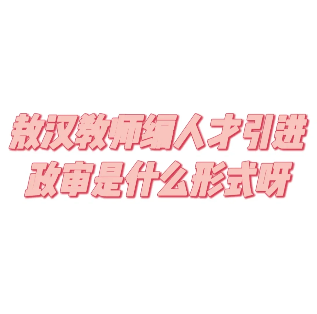 敖汉教师编人才引进政审是什么形式呀