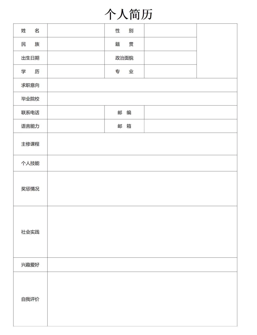 个人简历模板来啦！