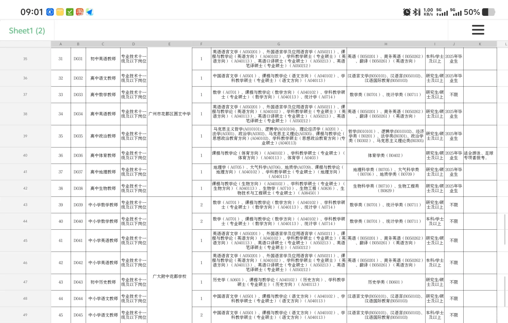 社招‖广州市花都区招聘编制教师67人