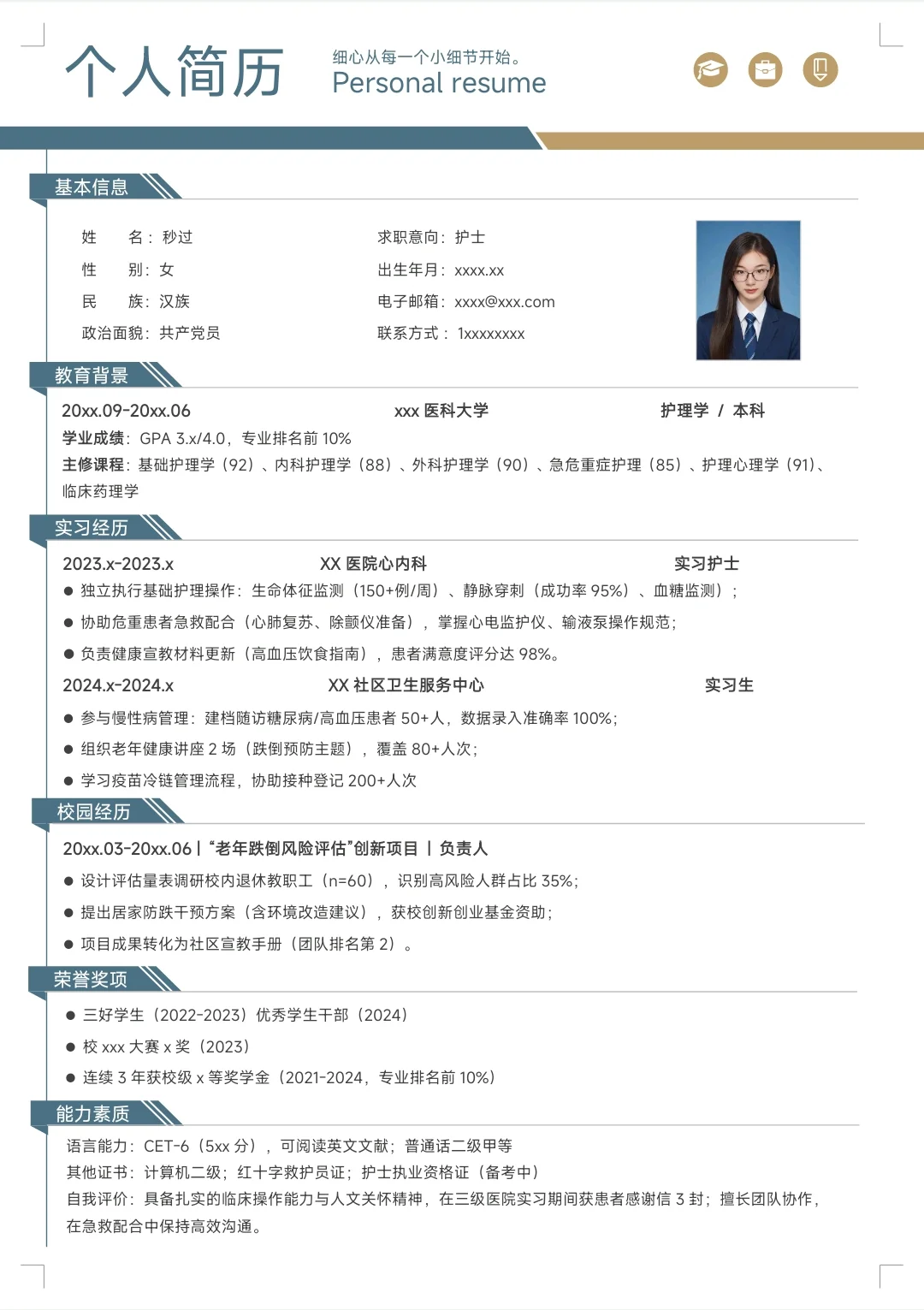 护理学|三甲医院?hr最喜欢的简历