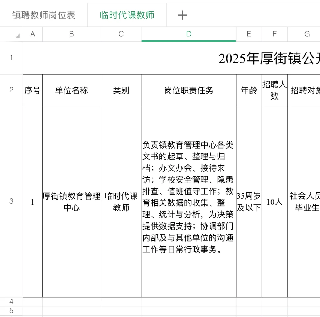 年薪15万!东莞厚街招临聘、代课教师56人!
