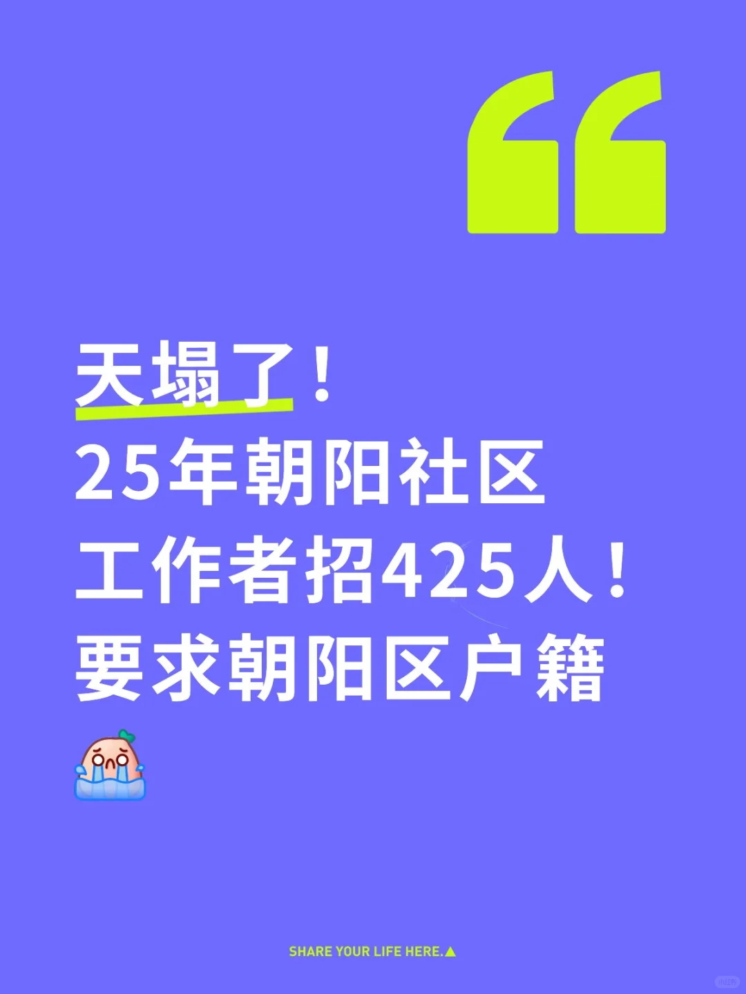 仅限朝阳户籍！朝阳区社区工作者招425人！