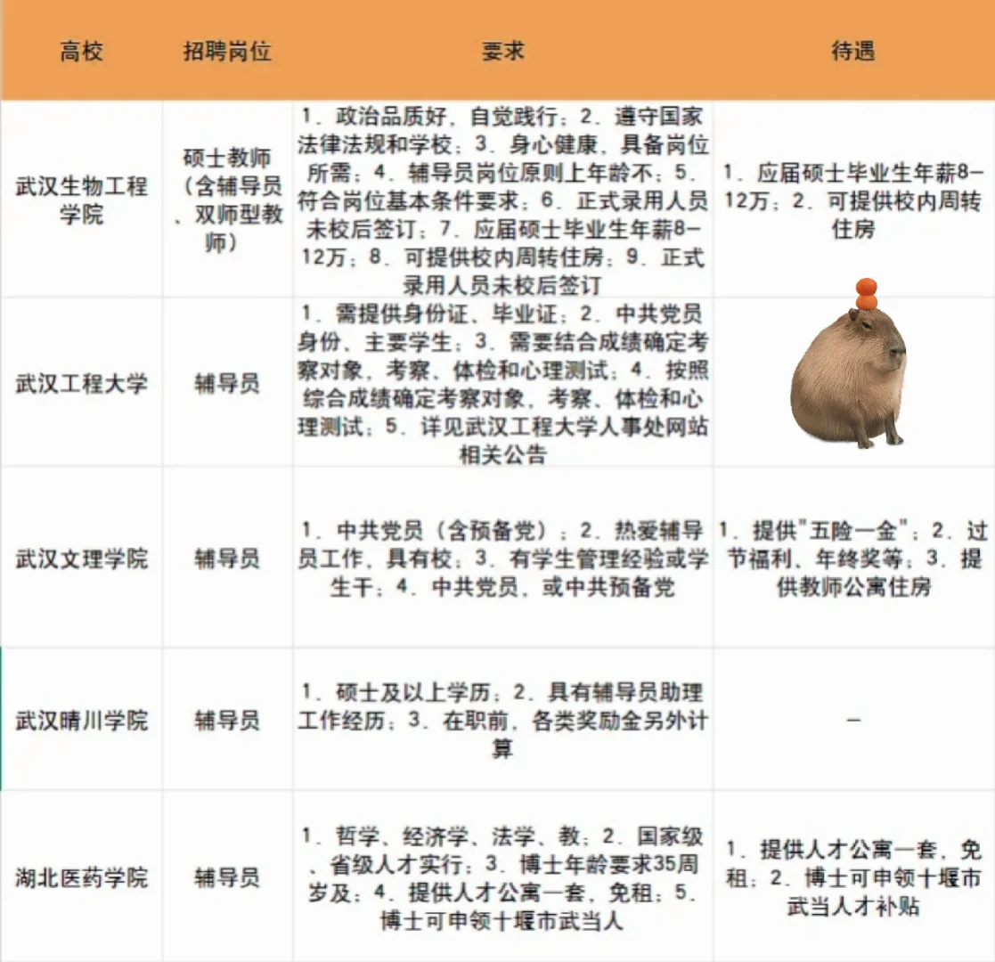 武汉高校放岗！直接面试，一投就中，速来！
