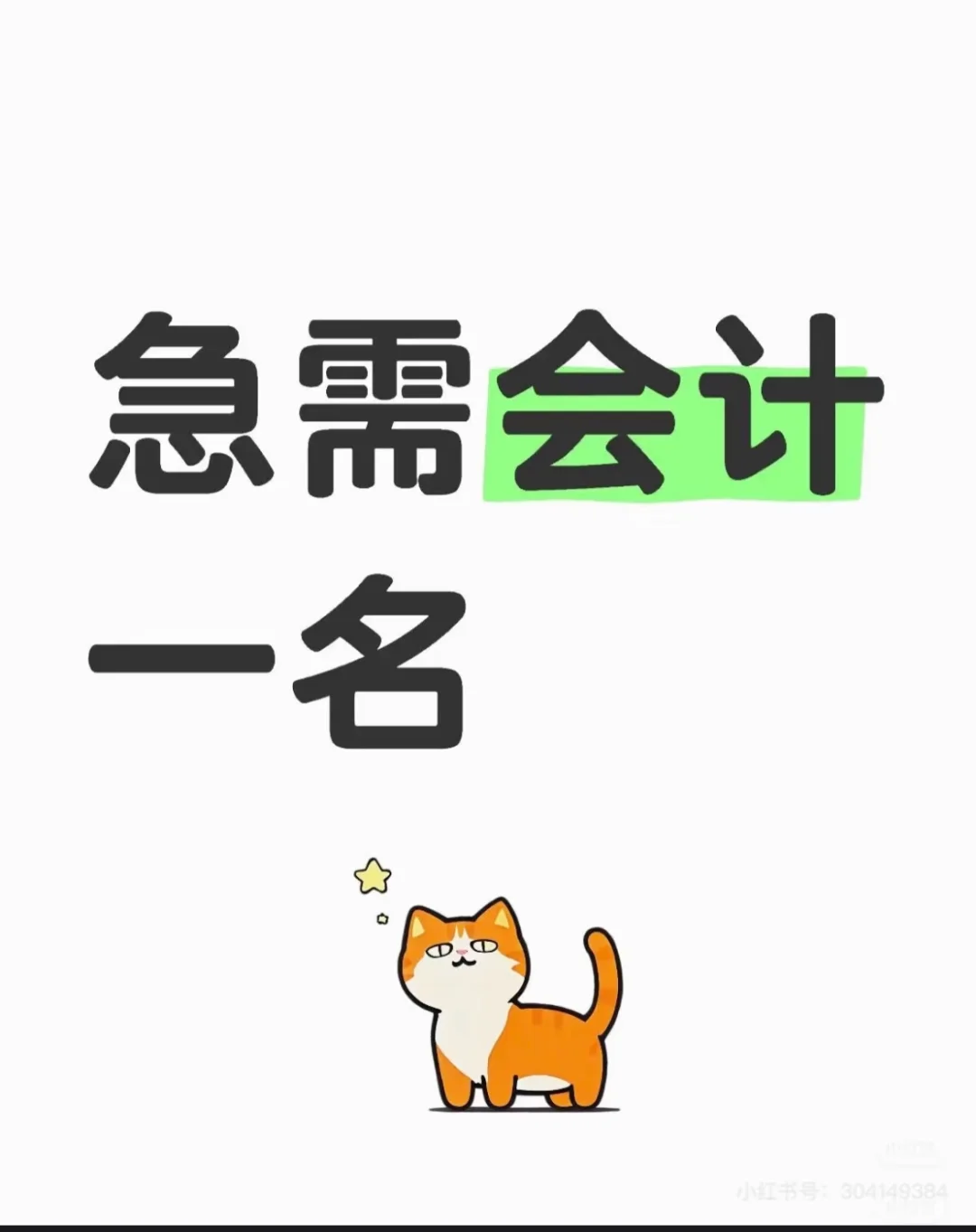 招聘会计,五险一金,双休