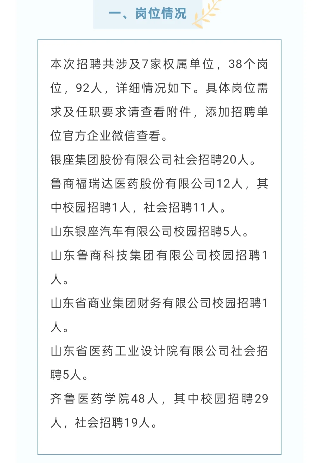 招聘｜山东省商业集团有限公司公开招聘