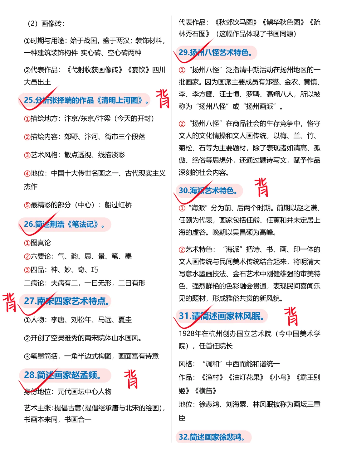 其实吧，教资笔试美术科三简答题无菲这69套
