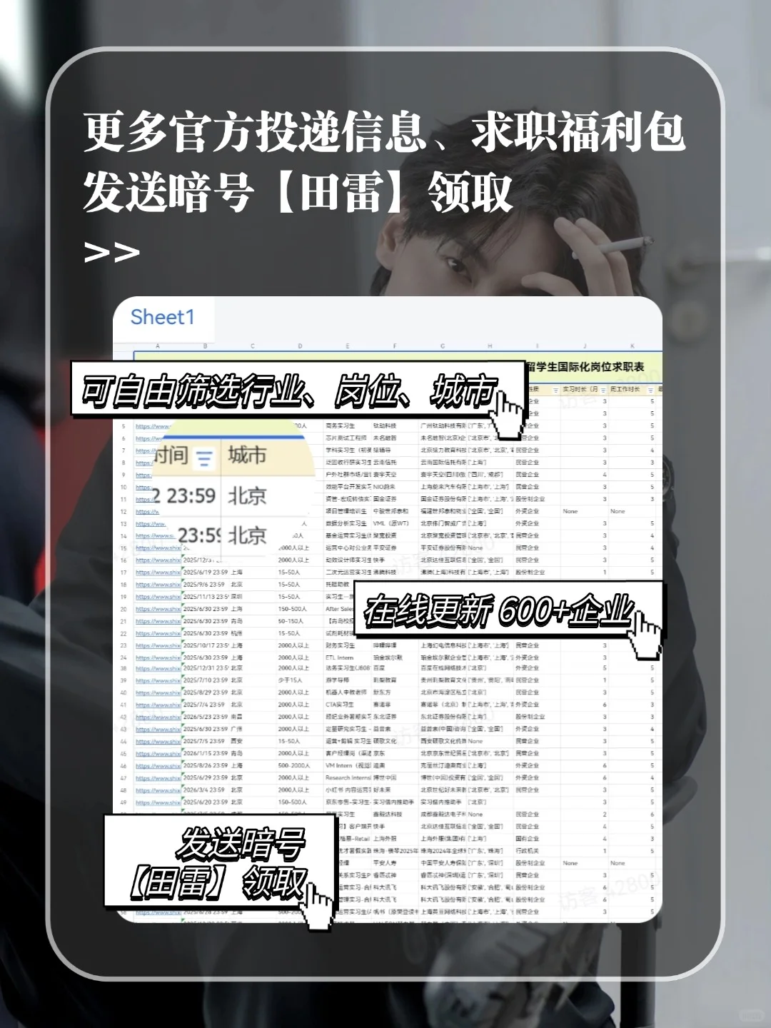 田栩宁公司招人啦? 小雷管儿们看过来～